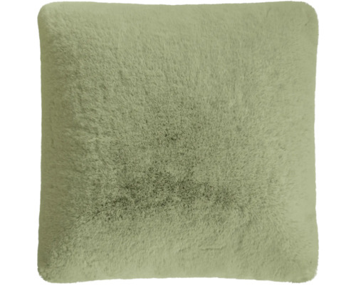 Kissen Romance salbei 45x45 cm Quadratisches Kissen mit Fellstruktur