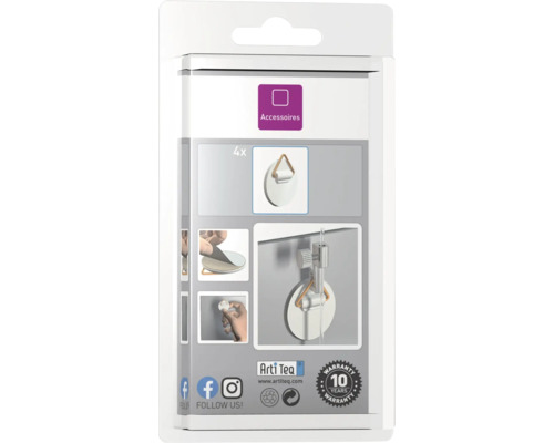 Emballage de crochets adhésifs Arti Teq avec garantie de 10 ans