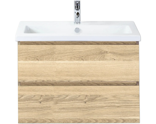 Meuble-lavabo avec deux tiroirs et vasque à poser