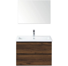 Waschtisch mit Spiegel, Waschbecken und Unterschrank mit zwei Schubladen