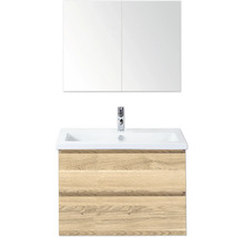 Meuble-lavabo avec meuble bas et armoire de toilette pour la salle de bains