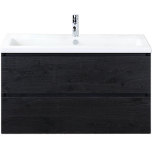 Meuble sous-lavabo avec deux tiroirs et lavabo à poser