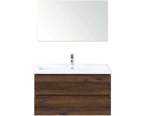 Waschtischunterschrank mit Waschbecken und Spiegel für das Badezimmer