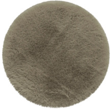 Tapis rond en fausse fourrure