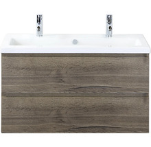 Meuble sous-lavabo avec deux tiroirs et lavabo