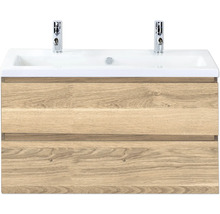 Meuble sous-lavabo avec deux tiroirs et lavabo à poser