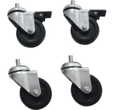 Vier Lenkrollen mit Feststellbremse