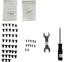 Kit de montage avec vis, clé et tournevis