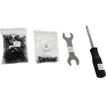 Kit d''outils avec vis, clé et tournevis