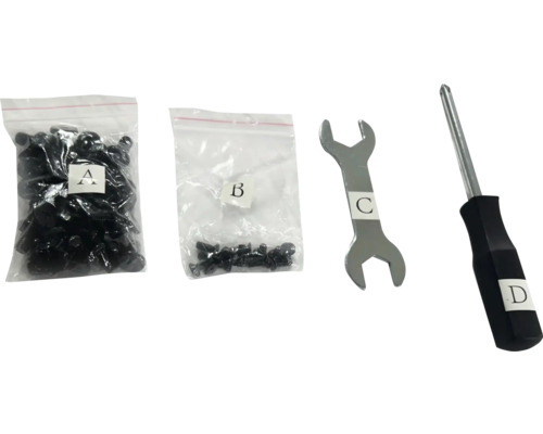 Kit d''outils avec vis, clé et tournevis