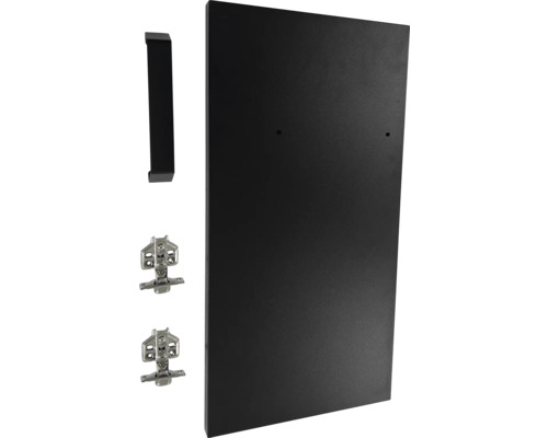 Schranktür mit Griff und Scharnieren