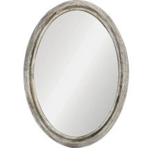 Miroir ovale avec cadre en bois
