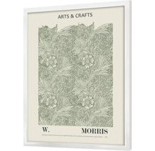 Gerahmtes Poster mit floralem Muster im Arts and Crafts Stil