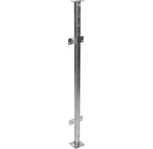 Poteau métallique avec plaque de base et supports