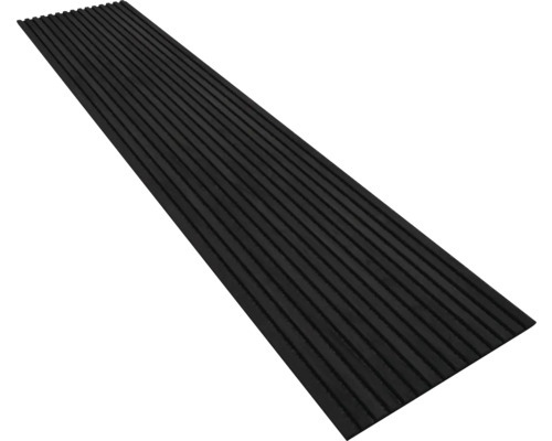 Akustikpaneel furniert Farbton Schwarze Eiche 2600 x 560 x 18 mm Gerillte Gummimatte für Bodenbeläge