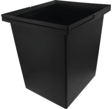 Jardinière noire en plastique