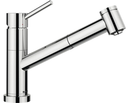Robinet de cuisine Blanco basse pression KANO-S-F chrome 527970 Robinet de cuisine avec douchette extractible