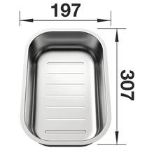 Dimensions d'un évier : 197 x 307 mm