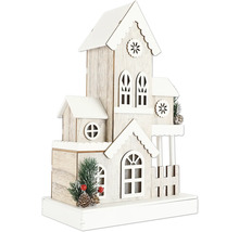 Dekoratives Holzhaus Weihnachtsdekoration