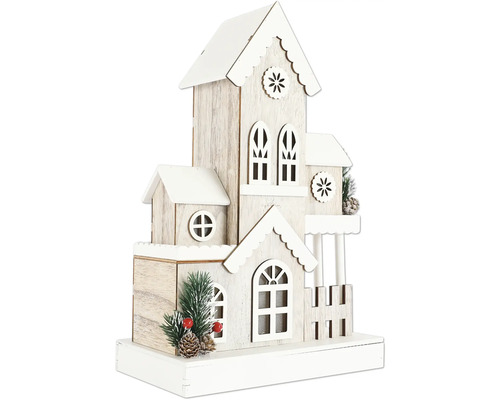 Dekoratives Holzhaus Weihnachtsdekoration