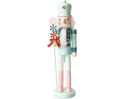 Figurine décorative de casse-noisette avec décorations de bonbons.