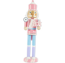 Casse-noisette décoratif en bois, tons pastel