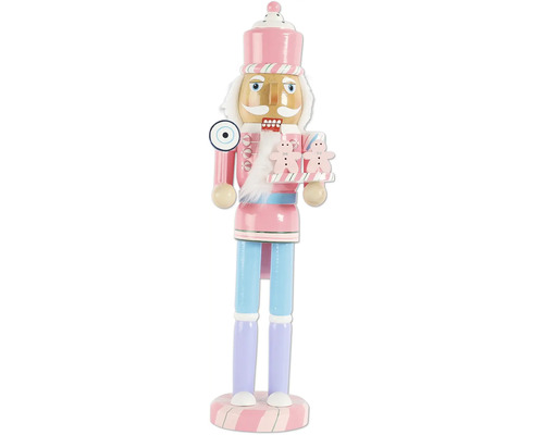 Casse-noisette décoratif en bois, tons pastel