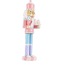 Figurine décorative de casse-noisette en bois avec des sucres d''orge, des bonhommes en pain d''épices et des bonbons