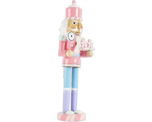 Figurine décorative de casse-noisette en bois avec des sucres d''orge, des bonhommes en pain d''épices et des bonbons