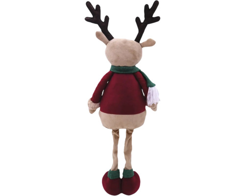 Élan décoratif avec bois, écharpe et bottes comme décoration de Noël