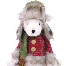 Ours en peluche avec bonnet d''hiver et écharpe