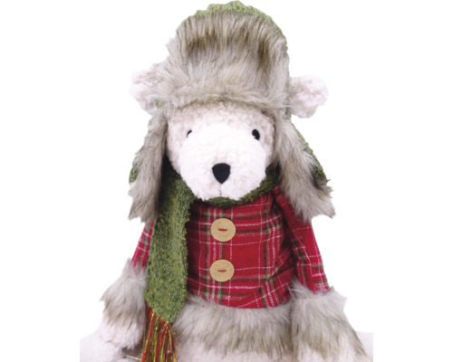 Ours en peluche avec bonnet d''hiver et écharpe