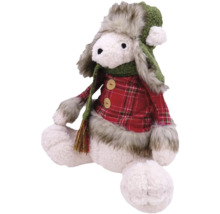 Poupée en tissu décorative avec bonnet et écharpe
