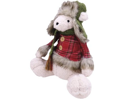 Poupée en tissu décorative avec bonnet et écharpe