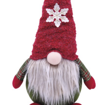 Nain décoratif avec barbe et bonnet avec flocon de neige