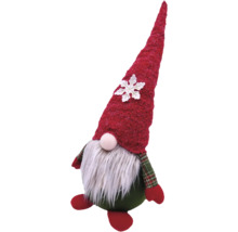 Nain décoratif avec bonnet rouge et barbe comme décoration de Noël