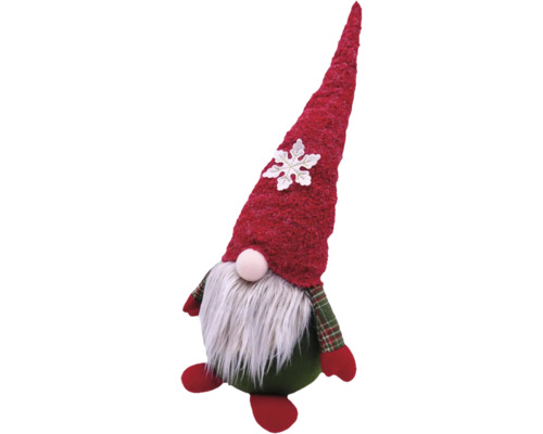 Nain décoratif avec bonnet rouge et barbe comme décoration de Noël