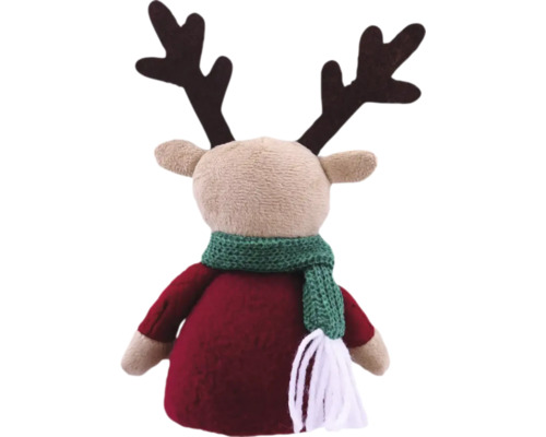 Weihnachts-Rentier Stofftier mit Schal