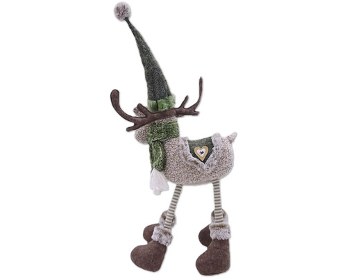 Décoration de Noël décorative renne avec bonnet et écharpe