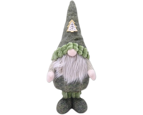 Nain de jardin décoratif avec barbe et motif de Noël