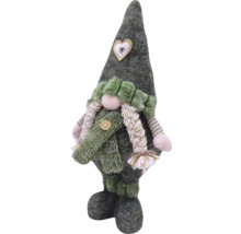 Figurine décorative en feutre d''un gnome avec un cœur sur son chapeau comme décoration de Noël