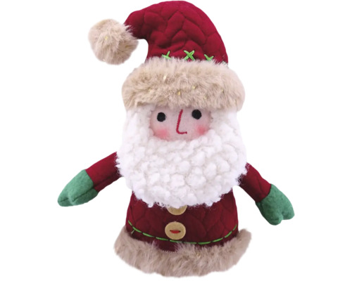 Dekorativer Weihnachtsmann aus Stoff mit Mütze und Bart