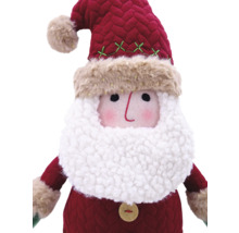 Weihnachtsmann-Dekofigur mit Bart und roter Mütze