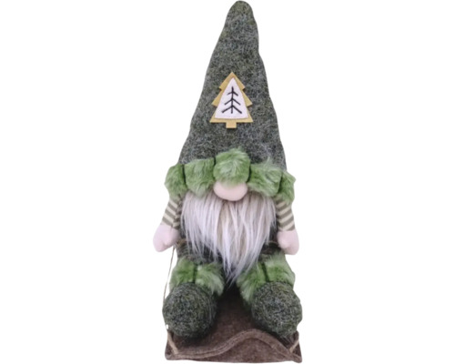 Nain de Noël avec barbe et motif sapin sur le bonnet
