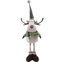 Figurine décorative de renne avec bonnet et écharpe