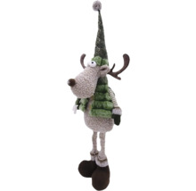 Décoration de Noël renne décorative avec bonnet et écharpe