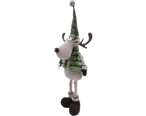 Décoration de Noël renne décorative avec bonnet et écharpe