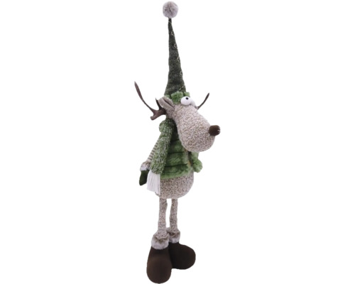 Élan décoratif avec bonnet et écharpe comme décoration de Noël