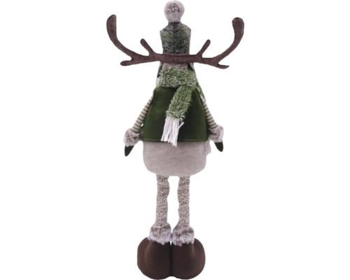 Figurine décorative renne avec bonnet et écharpe