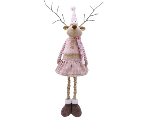Renne décorative avec bonnet, gilet et jupe pour la période de Noël